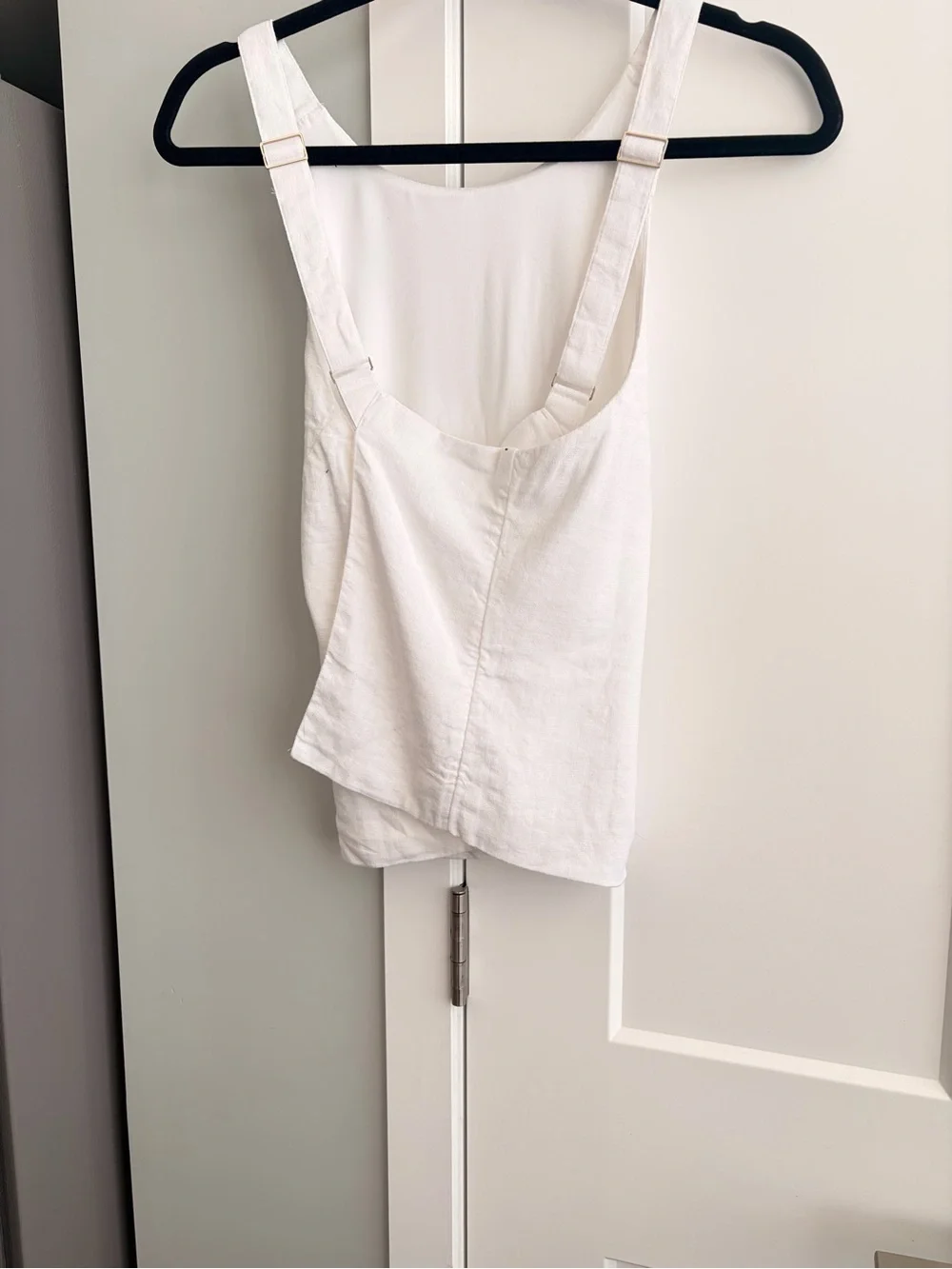 Abercrombie & Fitch White Linen-Blend Open-Back Set Top Size Medium NWT 🛍️ - Picture 6 of 6